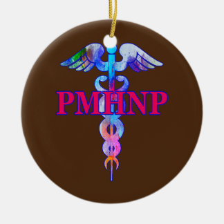 Psychiatrische Krankenpfleger PMHNP Caduceus Keramik Ornament