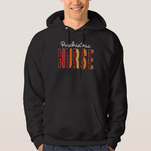 Psychiatrische Krankenschwester Karierte rote Lieb Hoodie (Vorderseite)