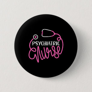 Psychiatrische Krankenschwester - niedliche Zahnhe Button