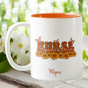 Psychiatrische Krankenschwester Orange Groovy Blor Zweifarbige Tasse