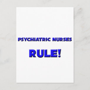 Psychiatrische Krankenschwester Regel! Postkarte