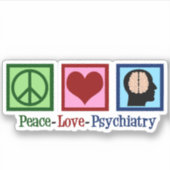 Psychiatrische Liebe Psychiatrie Aufkleber (Vorderseite)