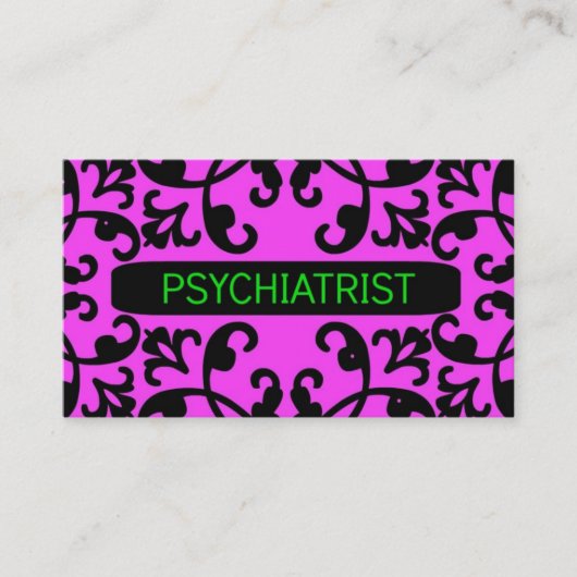 Psychiatrische Pink-Visitenkarte Visitenkarte (Vorderseite)