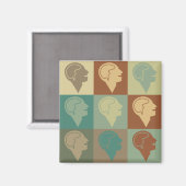 Psychiatrische Pop Kunst Magnet (Vorderseite/Rückseite)