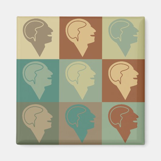 Psychiatrische Pop Kunst Magnet (Vorne)