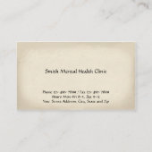 Psychiatrische Visitenkarte (Rückseite)