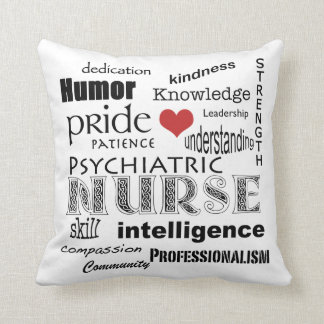 Psychiatrischer Krankenschwester-Stolz+Herz Kissen