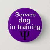 psychiatrischer Service-Hund im Trainingsknopf Button (Vorderseite)