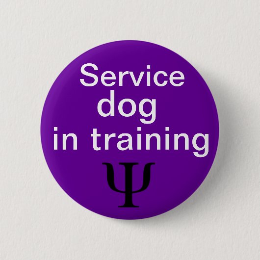 psychiatrischer Service-Hund im Trainingsknopf Button (Vorderseite)