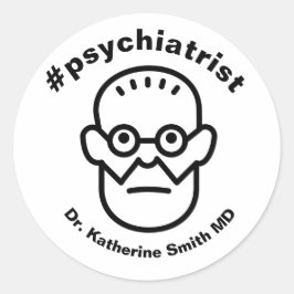 psychiatrist antistress Freud Therapy Health Runder Aufkleber