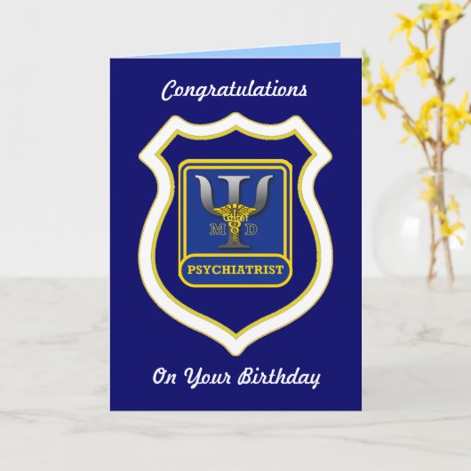 Psychiatrist Birthday Card Karte (Gelbe Blume)