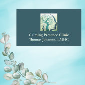 Psychiatrist Forest Green Head in Mind Tree of Lif Visitenkarte