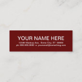 PSYCHIATRIST (Mod-Quadrate) Mini Visitenkarte (Rückseite)