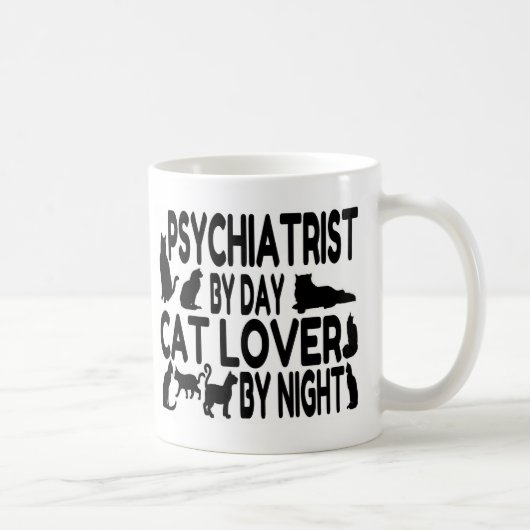 Psychiatristin Cat Lover Kaffeetasse (Rechts)