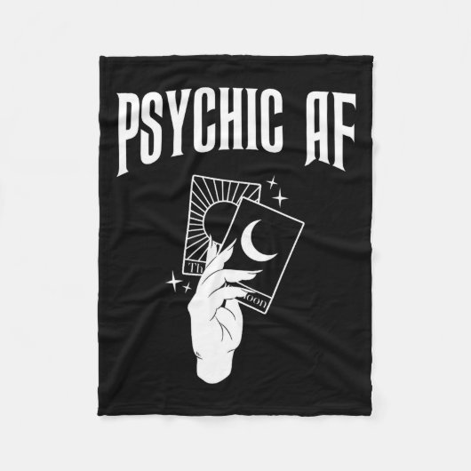 Psychic Af Funny New Age Occult Tarot Clairvoyant Fleecedecke (Vorderseite)