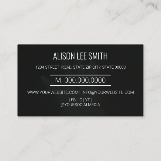 Psychic Medium Healer Visitenkarte (Rückseite)