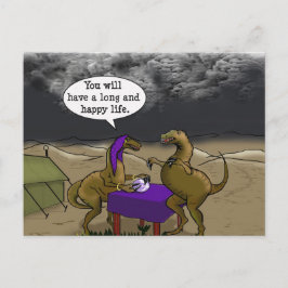 Psychisch Dinosaur Fortune Teller Cartoon Postkarte