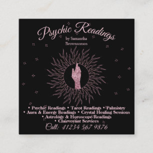 Psychisch Medium Astrologist Massage Therapie Heil Quadratische Visitenkarte