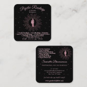 Psychisch Medium Astrologist Massage Therapie Heil Quadratische Visitenkarte (Vorne/Hinten)