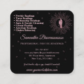 Psychisch Medium Astrologist Massage Therapie Heil Quadratische Visitenkarte (Rückseite)