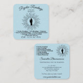 Psychisch Medium Blue Massage Energie Heilung Quadratische Visitenkarte (Vorne/Hinten)