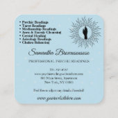 Psychisch Medium Blue Massage Energie Heilung Quadratische Visitenkarte (Rückseite)