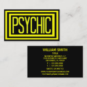 Psychisch Schwarz-Gelb-matte Rahmen Visitenkarte (Vorne/Hinten)