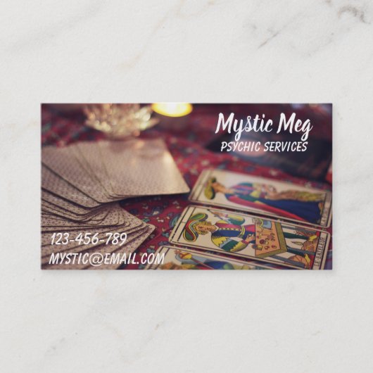 Psychisch, Tarot, neue Altersdienstleistungen des Visitenkarte (Vorderseite)