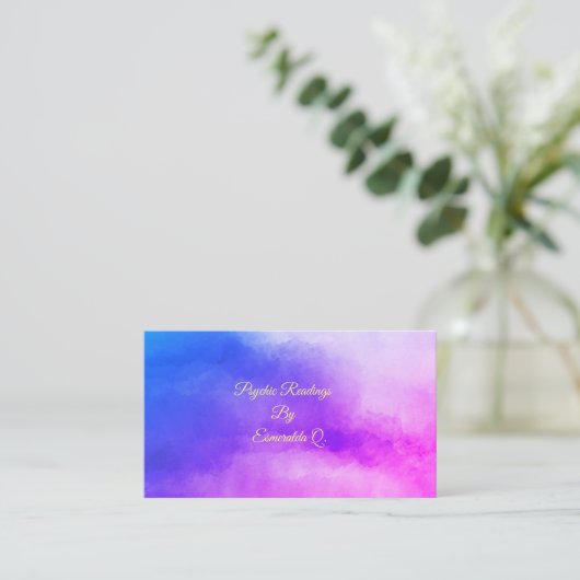 Psychische Aquarell-Angelegenheiten bewölken Visitenkarte (Stehend Vorderseite)