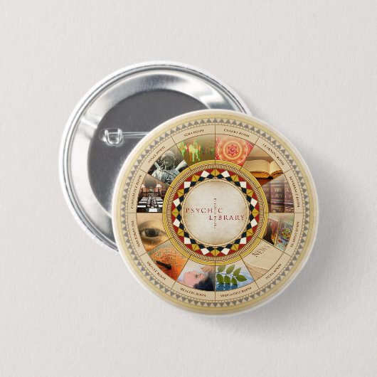Psychische Bibliothek Button (Vorne & Hinten)