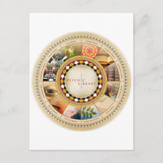 Psychische Bibliothek Postkarte