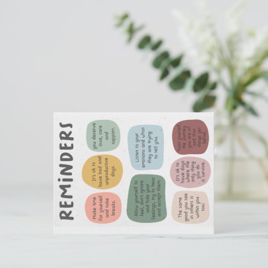 Psychische Erinnerungen Postkarte (Stehend Vorderseite)