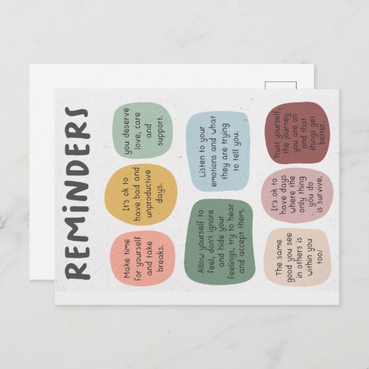 Psychische Erinnerungen Postkarte (Vorne/Hinten)