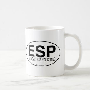 Psychische ESP Euro Oval Decal Style Slogan  Kaffeetasse