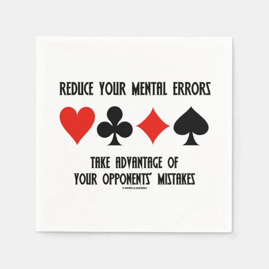 Psychische Fehler reduzieren Vorteile für Gegner Serviette (Vorderseite)