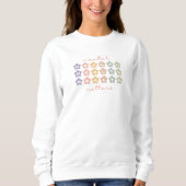 Psychische Fragen Retro-Blume Pastel Groovy Sweatshirt (Vorderseite)
