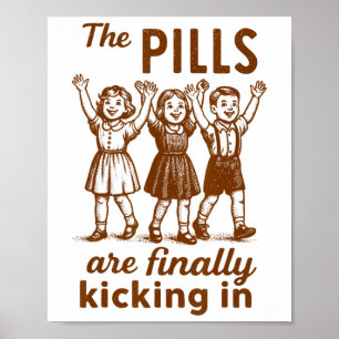 Psychische Gesundheit Angsttherapeut Die Pillen wi Poster