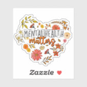 Psychische Gesundheit Aufkleber (Blatt)