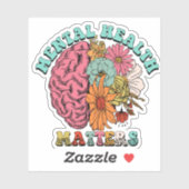 Psychische Gesundheit Aufkleber (Blatt)