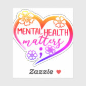 Psychische Gesundheit Aufkleber (Blatt)