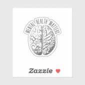 Psychische Gesundheit Aufkleber (Blatt)