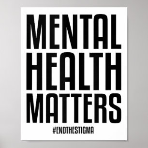 Psychische Gesundheit beendet das Stigma-Wissen üb Poster