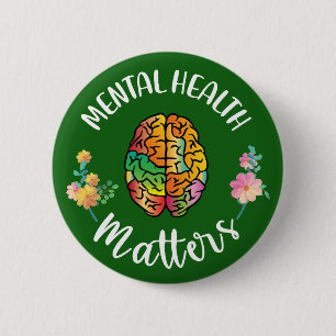 Psychische Gesundheit Bewusstsein für psychische Button