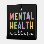 Psychische Gesundheit | Bewusstsein für psychische Keramikornament (Links)