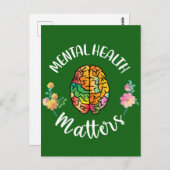 Psychische Gesundheit | Bewusstsein für psychische Postkarte (Vorne/Hinten)