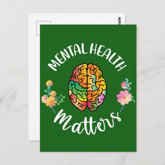 Psychische Gesundheit | Bewusstsein für psychische Postkarte (Vorne/Hinten)