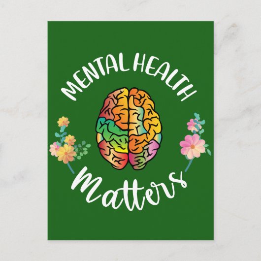 Psychische Gesundheit | Bewusstsein für psychische Postkarte (Vorderseite)