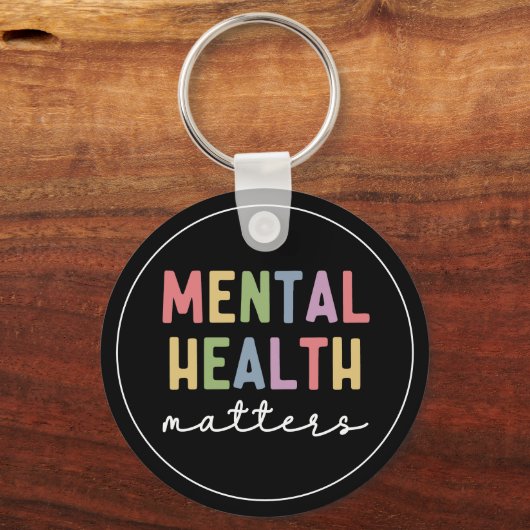 Psychische Gesundheit | Bewusstsein für psychische Schlüsselanhänger (Vorderseite)