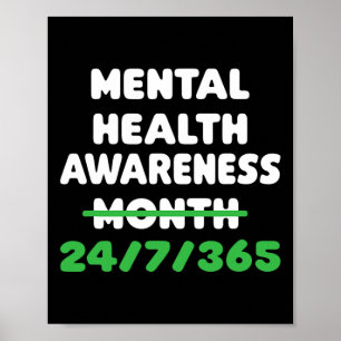Psychische Gesundheit Bewusstsein für Suizidpräven Poster
