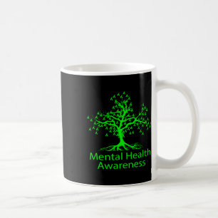 Psychische Gesundheit Bewusstsein Grüne Bäume Psyc Kaffeetasse